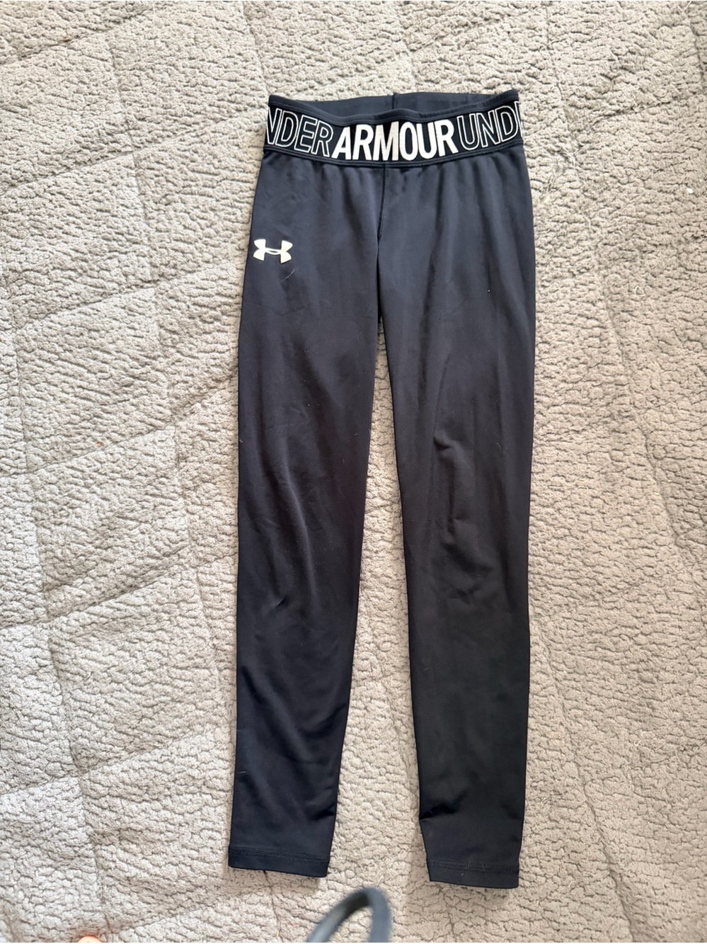 Under Armour Black Performance Leggings with Branded Waistband